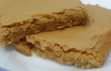 Delicious and Nutritious Peanut Butter and Oat Brownies Recipe