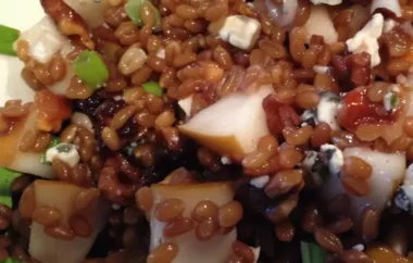 Delicious and Nutritious Pear Walnut Wheat Berry Salad