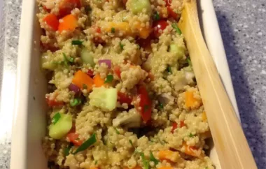 Delicious and Nutritious Quinoa Veggie Salad with a Tangy Vinaigrette Dressing