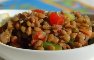 Delicious and Nutritious Refreshing Lentil Salad Recipe