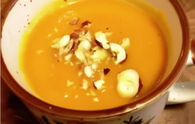 Delicious and nutritious soup made with banana squash, sweet potato, and green apple