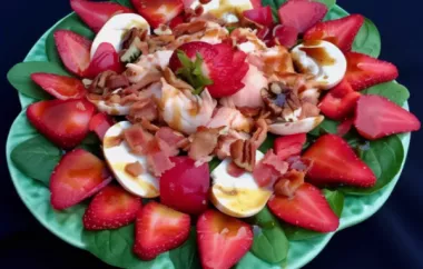 Delicious and Nutritious Spinach Salad with Grilled Salmon and Fresh Strawberries