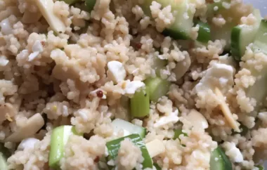 Delicious and refreshing couscous salad with tangy feta cheese