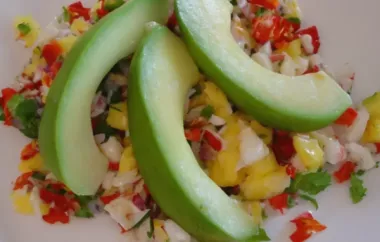 Delicious and refreshing crab avocado salad with a tangy fruit salsa