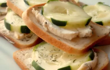 Delicious and refreshing cucumber sandwiches recipe