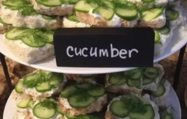 Delicious and Refreshing Easy Cucumber Party Sandwiches