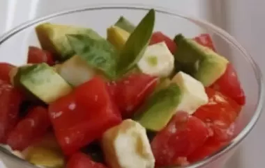 Delicious and refreshing Insalata Caprese with a twist of creamy avocado
