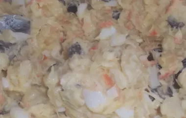 Delicious and refreshing potato crab salad