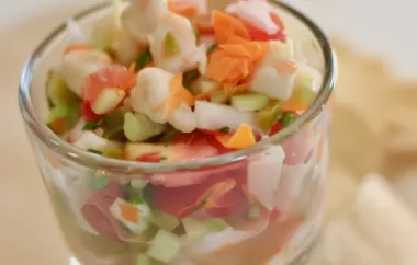 Delicious and refreshing Shrimp Ceviche with a Baja twist.