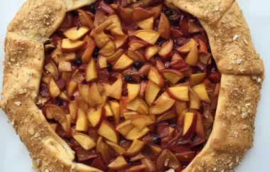Delicious and rustic Fresh Peach Galette