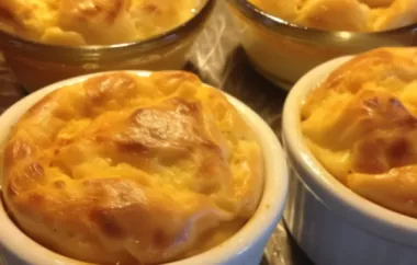 Delicious and savory Apple and Cheddar Cheese Souffles