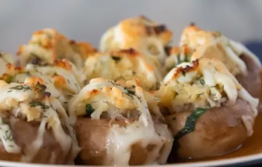 Delicious and savory crab stuffed mushrooms recipe