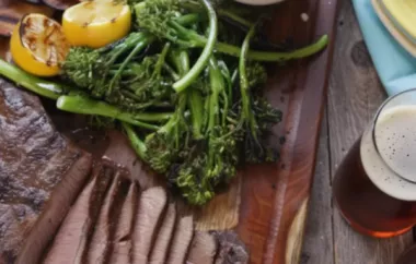 Delicious and savory grilled steak served with creamy blue cheese potatoes and tender broccolini.