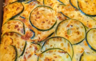Delicious and savory zucchini pie recipe passed down from Granny