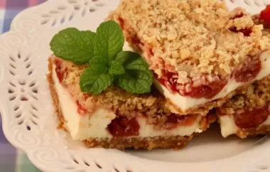 Delicious and Simple Cherry Cheesecake Bars Recipe