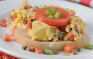 Delicious and Spicy Eggs Creole Over Toast