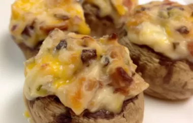 Delicious and Spicy Jalapeno Popper Stuffed Mushrooms Recipe