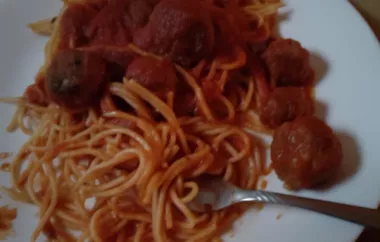 Delicious and spicy spaghetti and chipotle meatballs