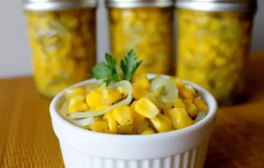 Delicious and Tangy Corn Relish Recipe