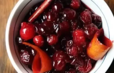 Delicious and Tangy Cranberry Red Wine Relish Recipe