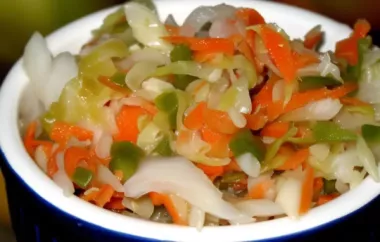 Delicious and Tangy Curtido - Salvadoran Cabbage Salad