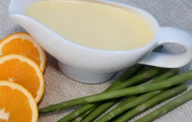 Delicious and Tangy Orange Hollandaise Sauce Recipe