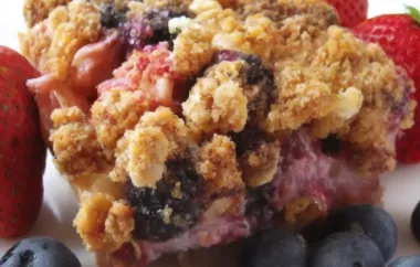 Delicious and Tangy Very Berry Rhubarb Bars for a Summer Treat