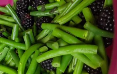 Delicious and Unique Fresh Oregano and Blackberry Green Beans Recipe
