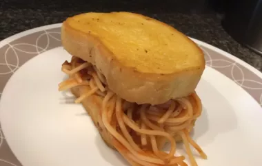 Delicious and Unique Spaghetti Sandwiches Recipe