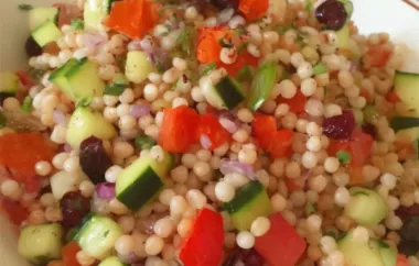 Delicious and Vibrant Pearl Couscous Salad