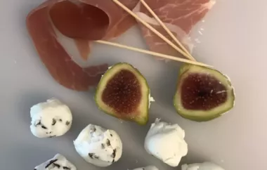 Delicious Appetizer: Figs with Goat Cheese, Pecans, and Bacon