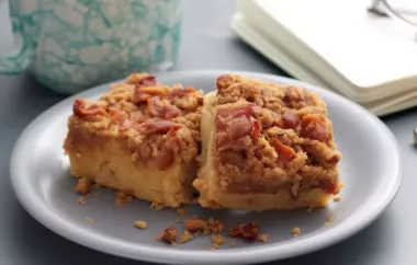 Delicious Apple Bacon Coffee Cake with Crispy Brown Butter Streusel Topping