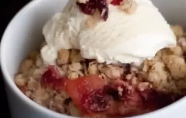 Delicious Apple Crisp with Homemade Cranberry Sauce