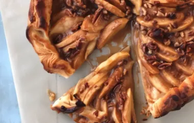 Delicious Apple Marzipan Puff Pastry Tart Recipe