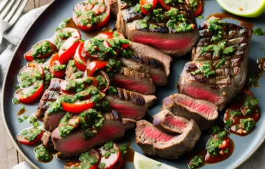 Delicious Argentinian Steak with Tangy Red Chimichurri Sauce
