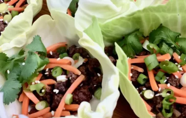 Delicious Asian-Style Ground Beef Cabbage Wraps Recipe