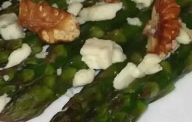 Delicious Asparagus with Gorgonzola and Roasted Walnuts Recipe
