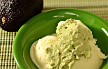 Delicious Avocado Ice Cream Sauce Recipe