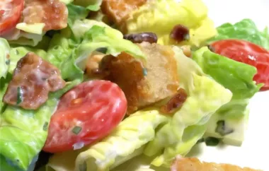 Delicious B.L.T. Salad with Homemade Basil Mayo Dressing