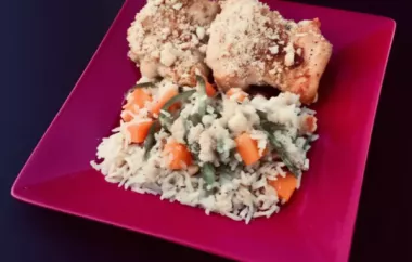 Delicious Baked Chicken Thighs with Flavorful Rice and Veggies