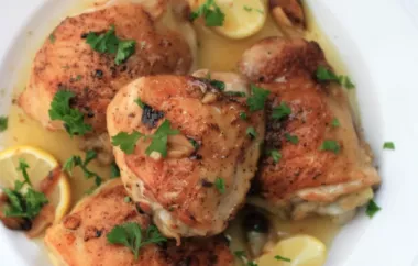 Delicious Baked Lemon Butter Chicken Thighs
