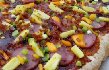 Delicious BBQ Pizza with a Tropical Twist