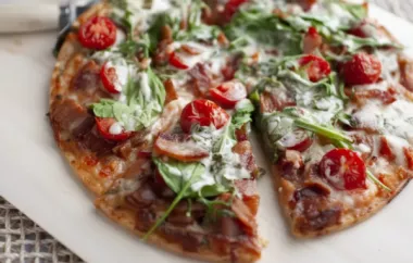 Delicious Blat Pizza with Basil Mayo Recipe