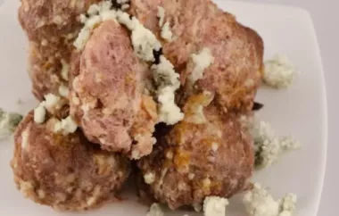 Delicious Blue Cheese and Beef Meatballs Recipe