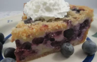 Delicious Blueberry Custard Pie Recipe