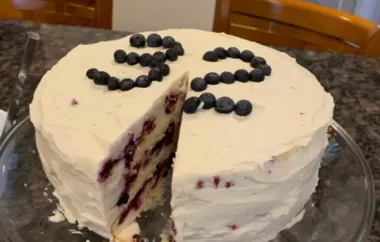 Delicious Blueberry Lemon Cake with Buttercream Frosting
