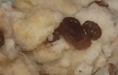 Delicious Bread Pudding with Sweet Raisins