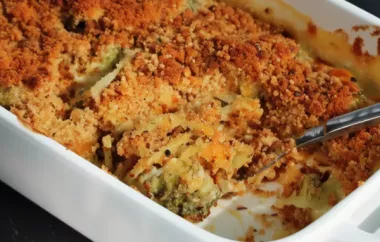 Delicious broccoli crumble casserole for a comforting and hearty meal.