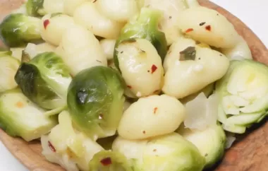 Delicious Brussels Sprouts and Gnocchi Recipe