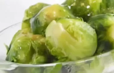 Delicious Brussels Sprouts in Tangy Mustard Sauce